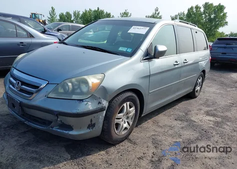 2005 Honda Odyssey Ex-L z USA, uszkodzony, nr VIN 5FNRL38745B094278